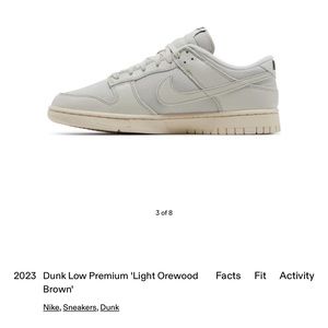 Brand New Men’s Nike Dunk Low Retro color light orewood brown.
